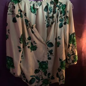 Silky button down blouse